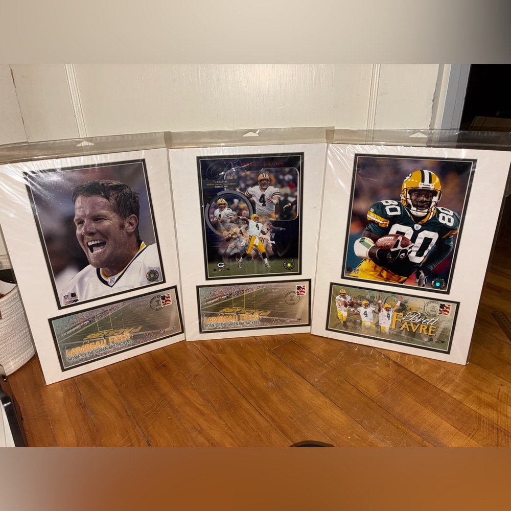 Brett Favre USPS Photo Stamped Envelope 2004 Lot Matted Green Bay Packers NFL